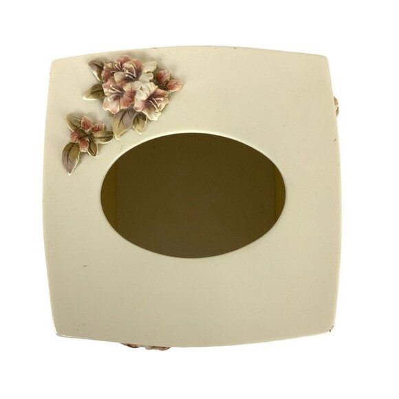 Croscill Charlotte Floral Ceramic Tissue Box Cover & Soap Dish Set Cottagecore - Picture 6 of 10